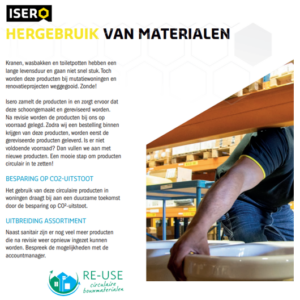 Isero circulair aanbod met Re-USe